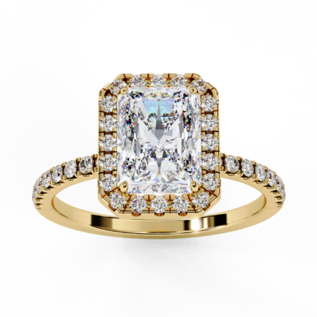 Emerald Lab-Grown Diamond Solitaire Ring