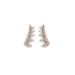 Stellar Ascent – Gold Ear Climbers with Graduated Lab-Grown Diamonds