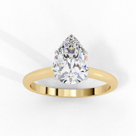 Pear Lab-Grown Diamond Solitaire Ring