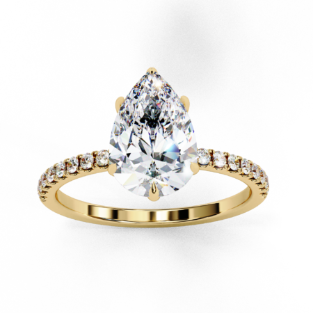 Pear Lab-Grown Diamond Solitaire Ring