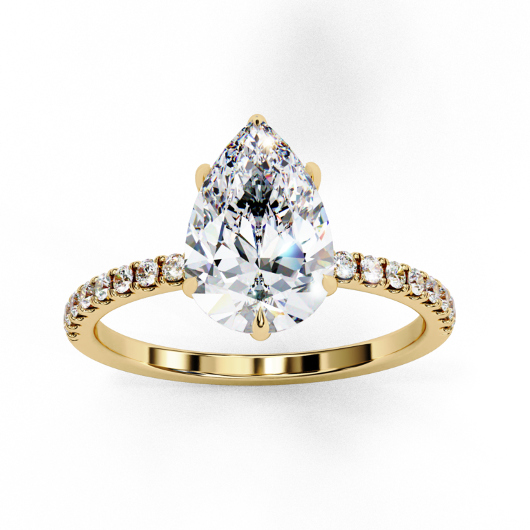 Pear Lab-Grown Diamond Solitaire Ring