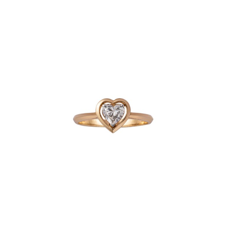 Heart’s Sanctuary – Floating Heart-Cut Lab-Grown Diamond