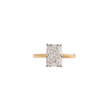 Ethereal Monolith – Yellow Gold Solitaire Ring with Radiant-Cut LGD