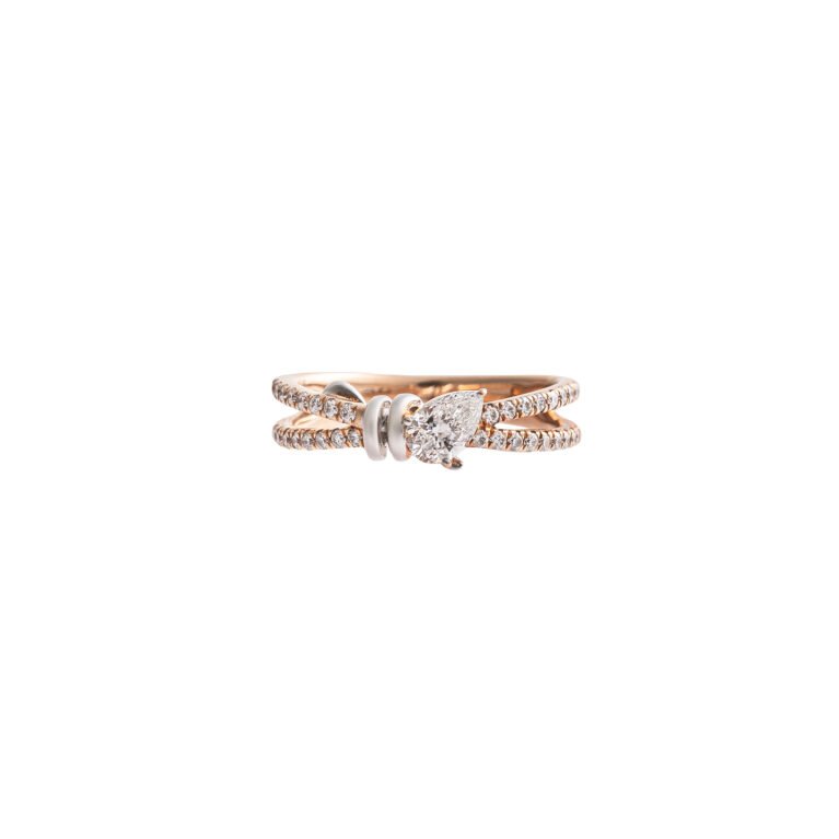 Ethereal Knot – Ring with Pear-Cut Lab-Grown Diamond