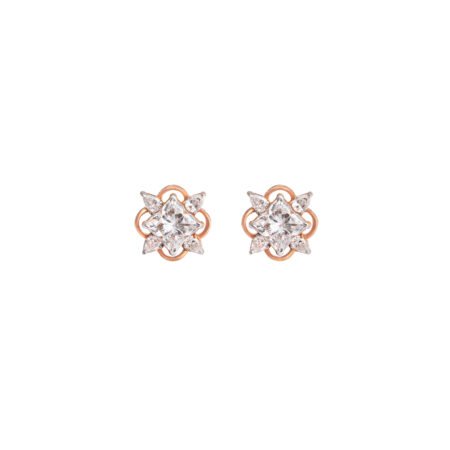 Ethereal Star – Gold Studs with Princess and Pear Lab-Grown Diamonds