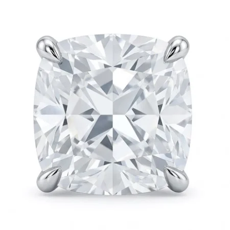 Sovereign Radiance – Gold Pendant with Cushion-Cut Solitaire Lab-Grown Diamond