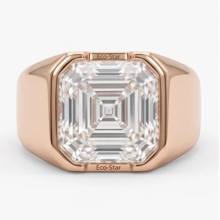 Sovereign Echo – Ring with Statement Asscher-Cut Lab-Grown Diamond