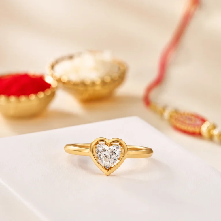 Heart’s Sanctuary – Floating Heart-Cut Lab-Grown Diamond